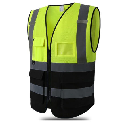 New SMKUK Hi Vis Vest High Viz Visibility Reflective Waistcoat Work Safety