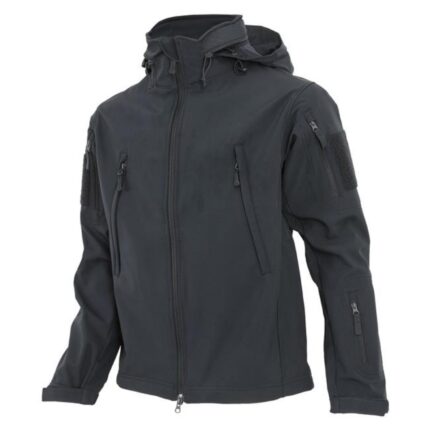 New SMKUK Mens Hooded Softshell Coat Waterproof Windproof Outdoor Jacket