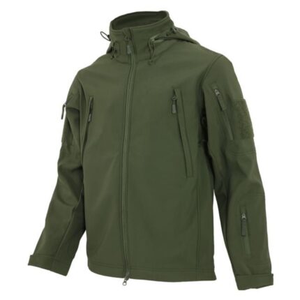 New SMKUK Mens Hooded Softshell Coat Waterproof Windproof Outdoor Jacket