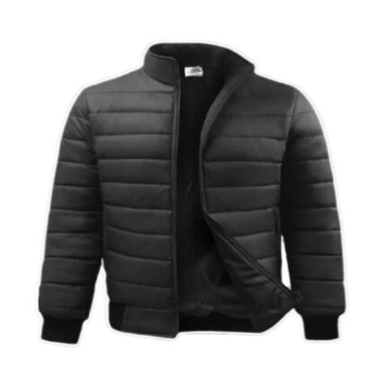 New SMKUK Light Collared Bubble Long Sleeve Coat Zip Pockets Jacket